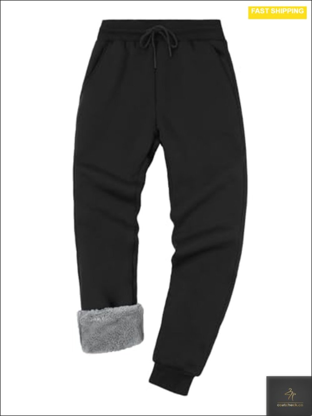 Sherpa Lined Sweatpants Men's Winter Fleece Joggers Heavyweight Thermal